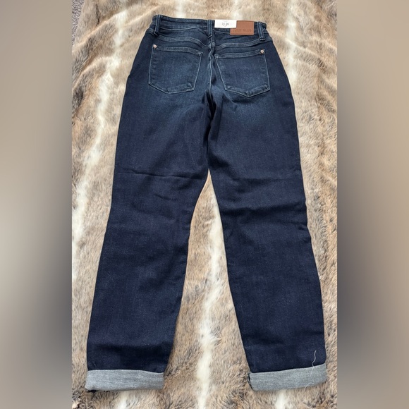 NWT-Judy Blue Dark Indigo Boyfriend High Waist Jeans 3/26 - Picture 3 of 4
